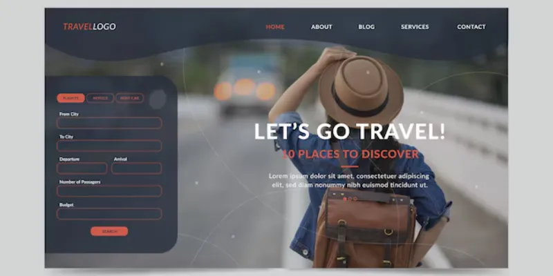 Website design for selling tourism tours